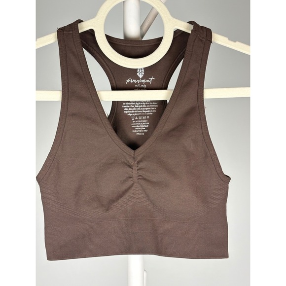Free People Movement Tops - Free People Movement Crop Tank Brown V-Neck Racerback M/L FP141-52